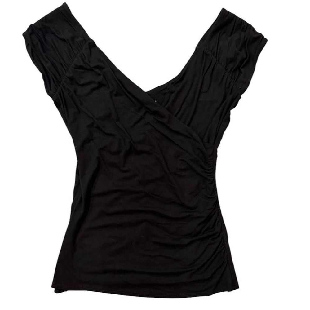 White House Black Market black ruched top